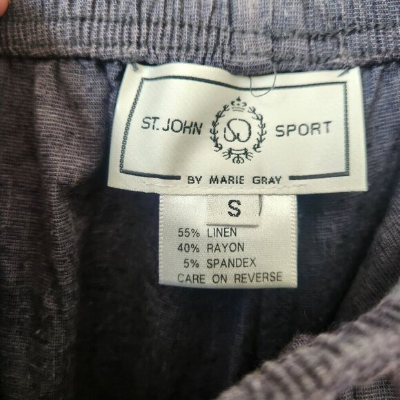 St. John Sport Linen Blend Jacket Pant Set - Picture 9 of 11